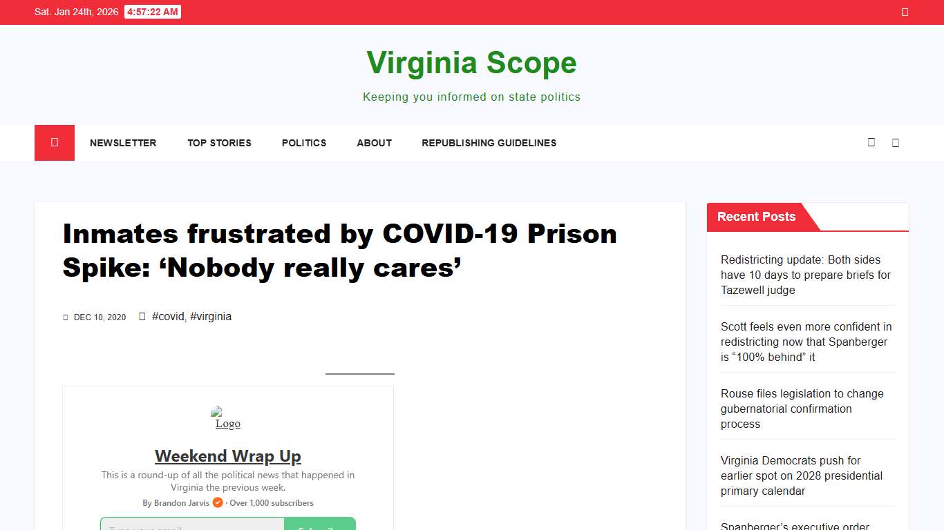 Inmates frustrated by COVID-19 Prison Spike: ‘Nobody really cares'
