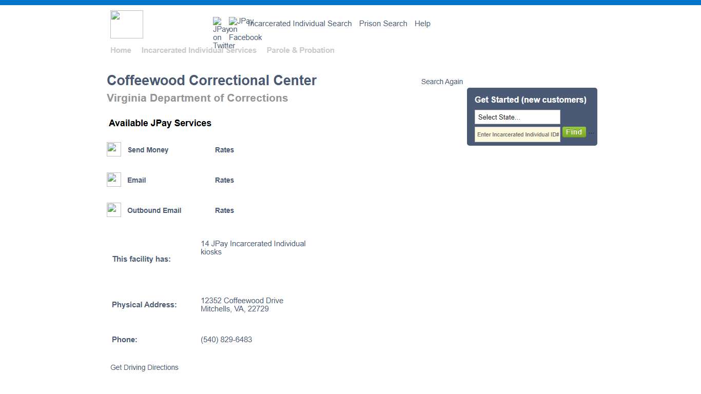 Coffeewood Correctional Center